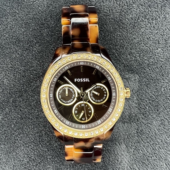 Fossil Stella Tortoise Resin Watch - Picture 6 of 6
